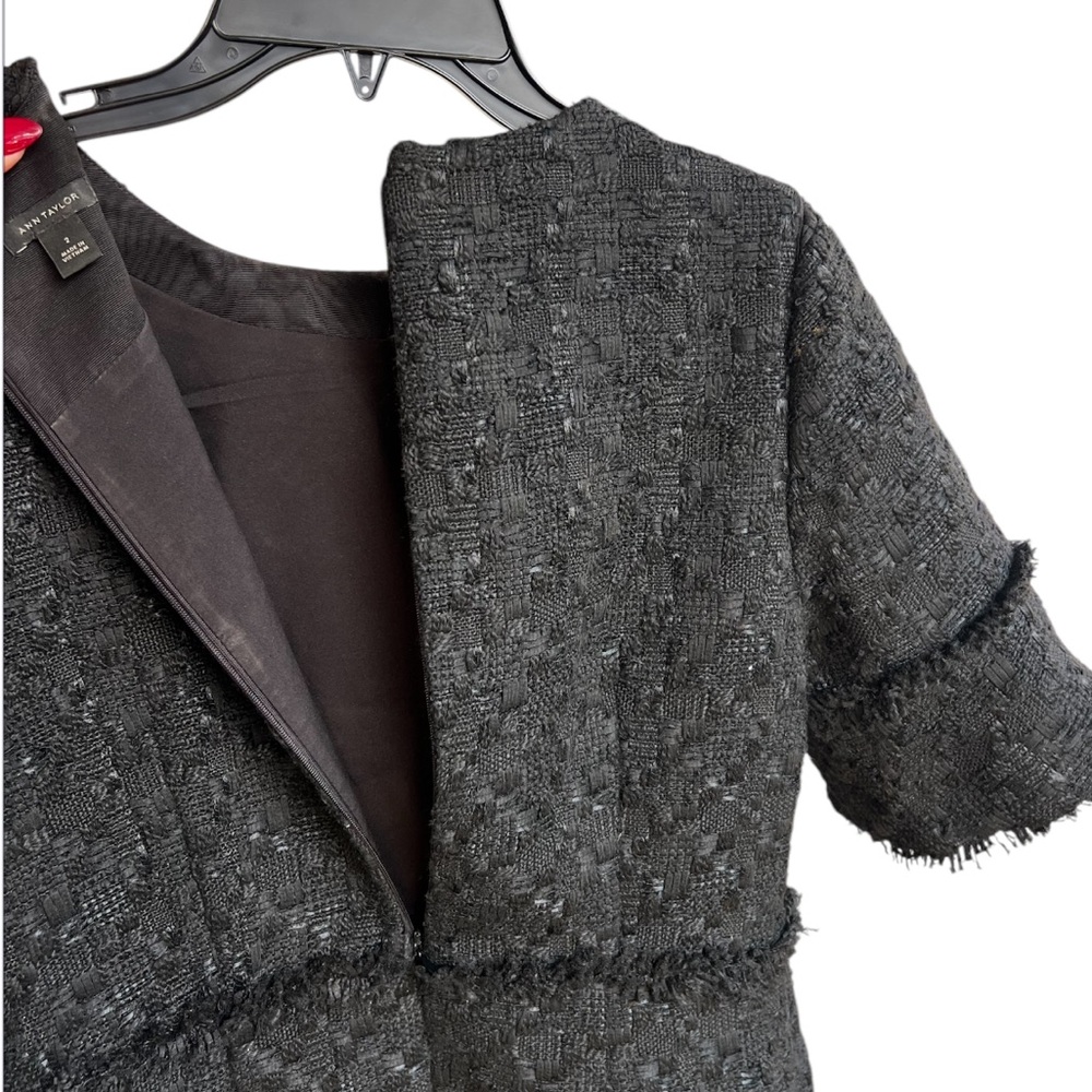Ann Taylor Tweed Trim Shift Dress - Picture 8 of 10